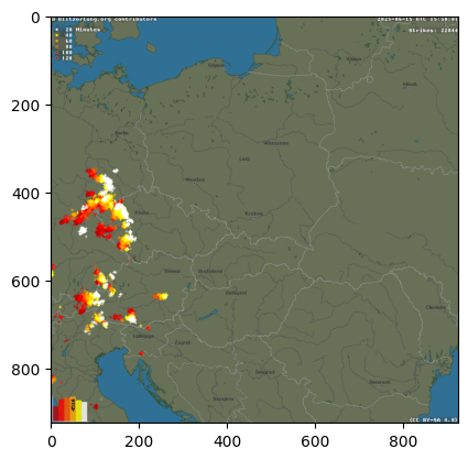 raw map loaded in Python