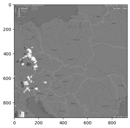 map after transforming to grayscale